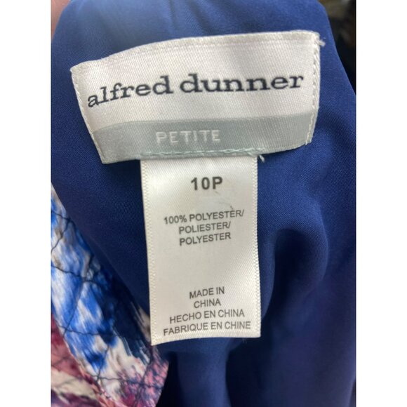 Alfred Dunner Women's Multicolor Floral‎ Zippered Jacket Purple Blue 10P - Picture 5 of 5